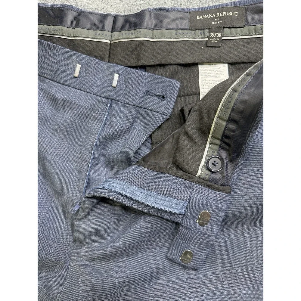Banana Republic Men's Blue Dress Suit Slim Fit ‎ Pants 35X30